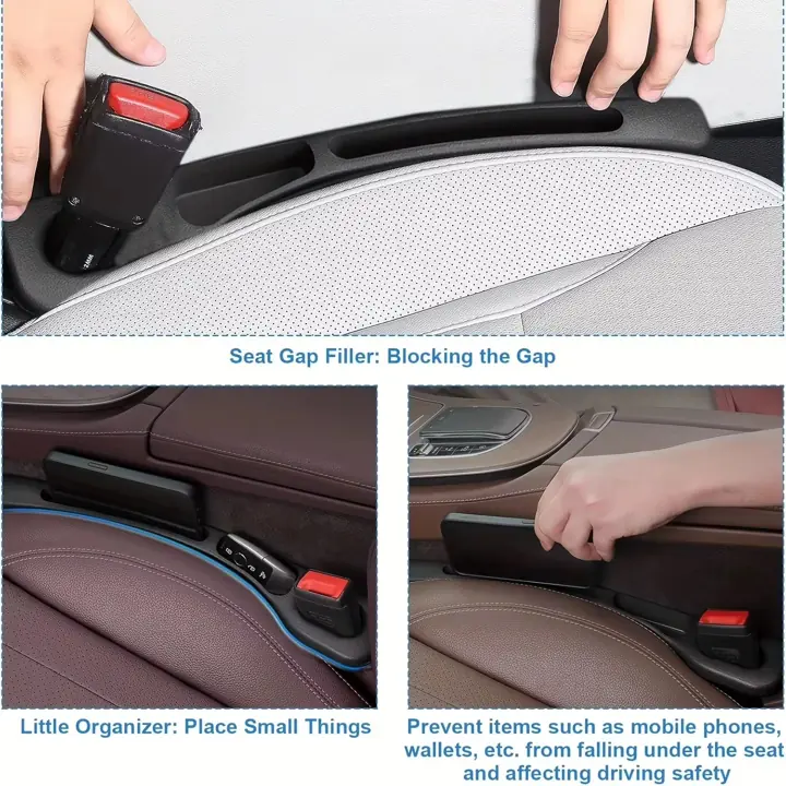 Gap filler stops phones and wallets falling under the seat